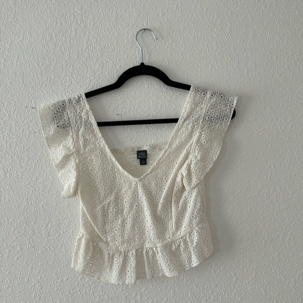 Eyelet Crop Tank
